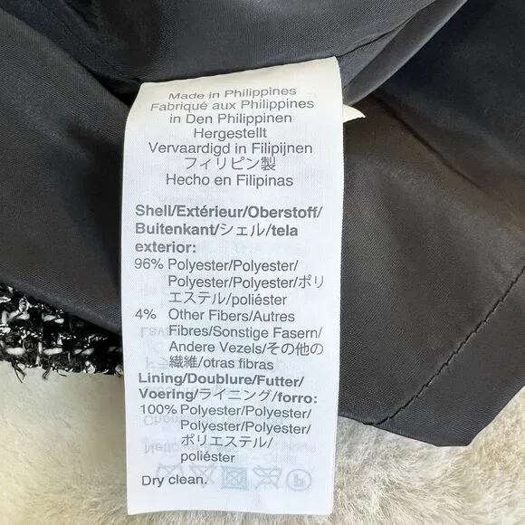 J. Crew Sparkling Constellation Sheath Dress Black Metallic Tweed Sz 12T Tall - Picture 12 of 13